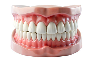 Obraz premium model of human ideal teeth isolated on a white background