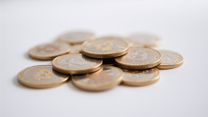 euro coins on a table
