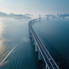 China Architectural Marvel, the Hong Kong Zhuhai Macau Bridge, Connecting Three Major