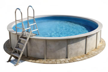 oval swimming pool isolated on a white background