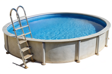 oval swimming pool isolated on a white background