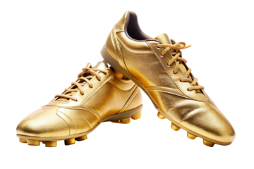 pair of golden boots isolated on a white background png