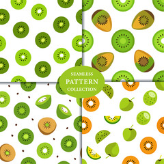 Kiwi fruits Seamless Pattern Background