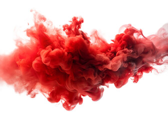 red smoke abstract on isolated background for your design 