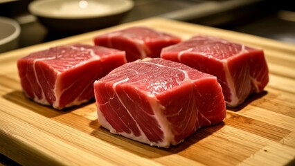  Deliciously prepared raw meat ready to be cooked