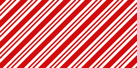 Christmas background. Red and white diagonal stripes pattern.
