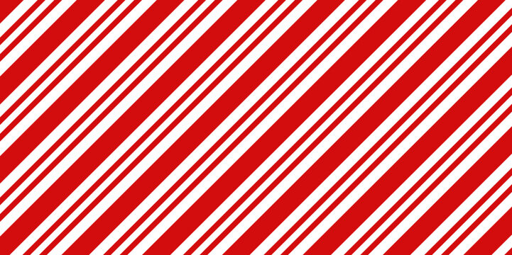 Christmas background. Red and white diagonal stripes pattern.