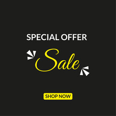 Special Offer Sale Banner Template Fully Edatibale Vacter Illustration