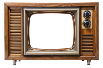 vintage tv isolated on a white background
