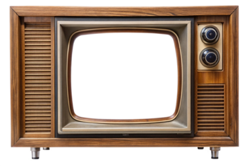 vintage tv isolated on a white background