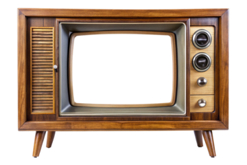 vintage tv isolated on a white background
