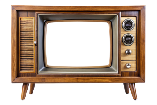 vintage tv isolated on a white background