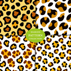 leopard skin Seamless Pattern Background