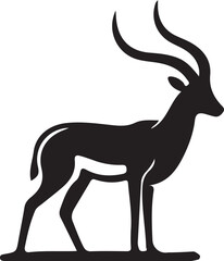 Antelope icon silhouette vector style 