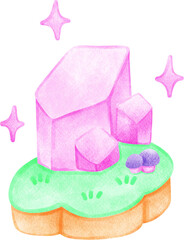 Watercolor Halloween Diamond gemstone