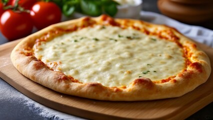  Deliciously cheesy pizza ready to be savored