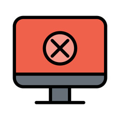 Computer system error icon