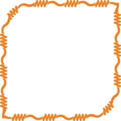 Aesthetic Abstract Wavy Decorative Geometric Shape Frame