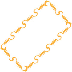 Aesthetic Abstract Wavy Decorative Geometric Shape Frame