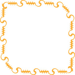 Aesthetic Abstract Wavy Decorative Geometric Shape Frame