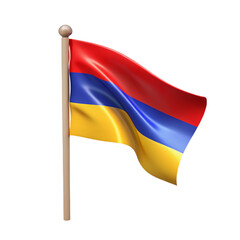 Flag of Armenia 3d cartoon style illustration