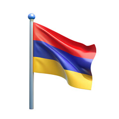 Flag of Armenia 3d cartoon style illustration