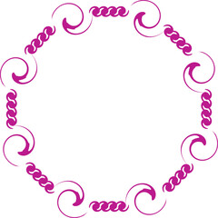 Aesthetic Abstract Wavy Decorative Geometric Shape Frame