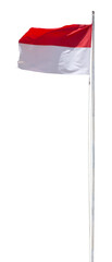 Indonesia Flag, Indonesian national flag waving on the flagpole