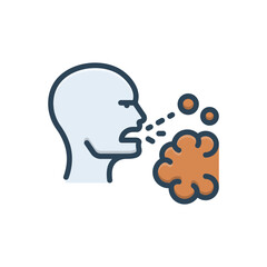 Color illustration icon for dust