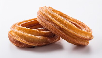 Spanish Food, Churros on white background isolated.