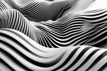 Abstract line black and white texture 3d background