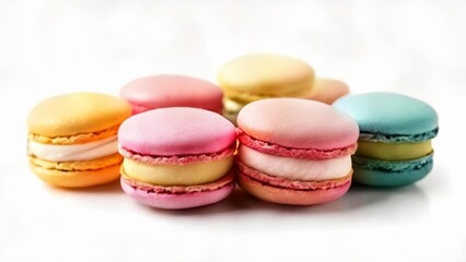 Fototapeta premium Colorful macarons a sweet delight