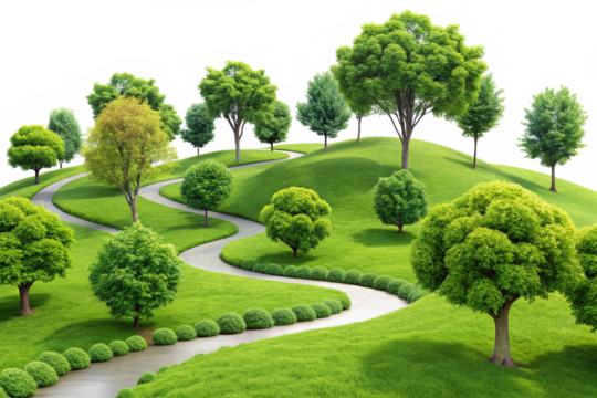  winding paths through lush green landscapes 