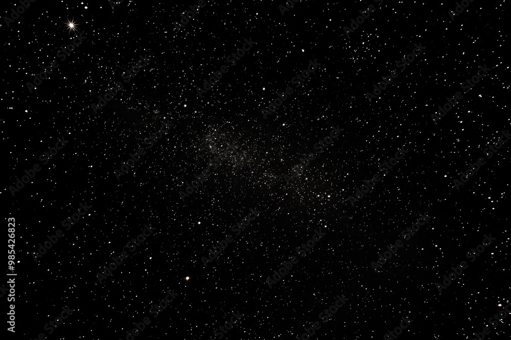 Poster black night sky with numerous small shining stars. tiny stars sparkle with bright light. galaxy back