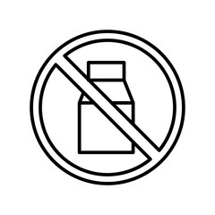 no milk line icon
