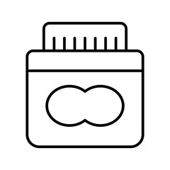 peanut butter line icon