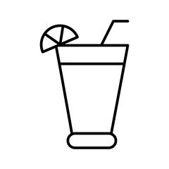 lemon juice line icon