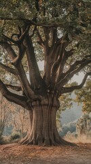 Fototapeta premium Majestic Baobab Tree in Tropical Forest