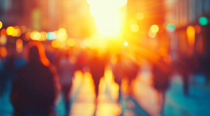 Abstract Background of City Life with Motion Blur