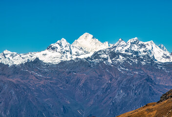 Mount Everest view from Khumbu region. 
