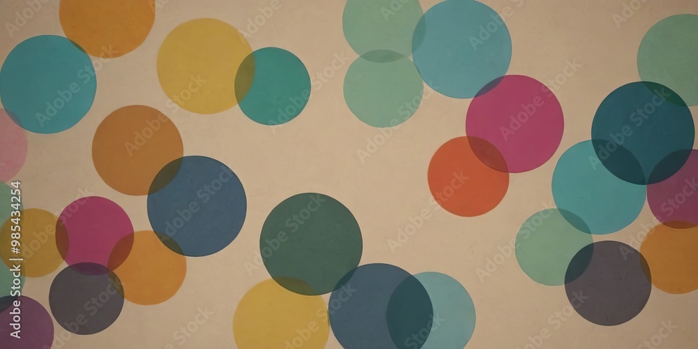 Poster A colorful background with many different colored circles