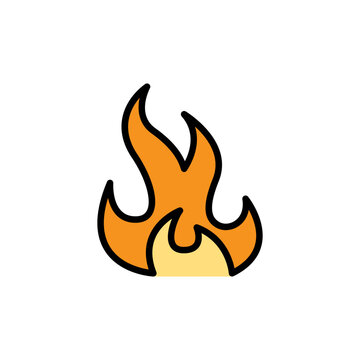 recommend clip art: Fire, flame, burn icon