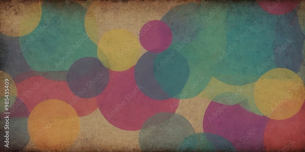 Poster A colorful background with many different colored circles