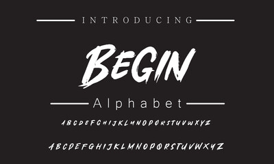 Obraz premium Chic Brush Script for Modern Designs, Invitations, and Branding | Stylish and Versatile Typeface for Every Occasion