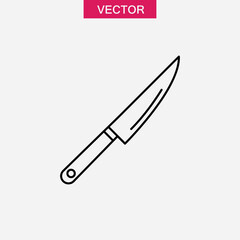 Knife icon vector, simple flat black linear illustration for web and app..eps