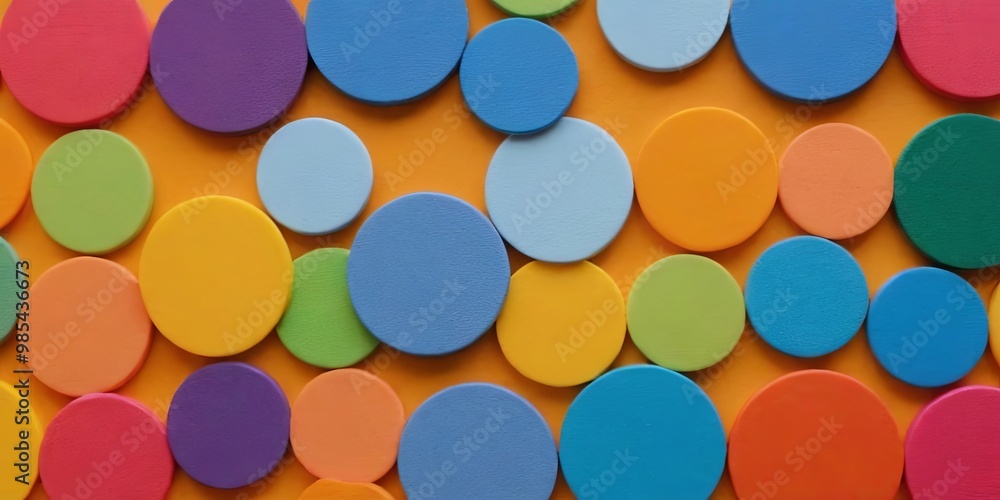 Poster A colorful background with many different colored circles