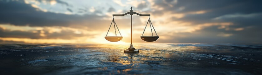 A large balance scale with tariffs weighing one side down, while the global market struggles to balance, minimalistic, 3D render, medium shot.