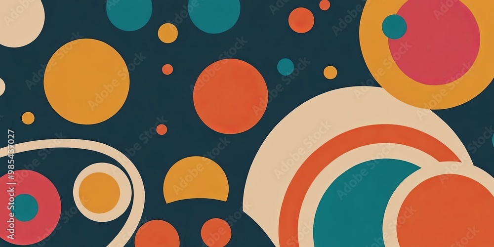 Poster A colorful background with many different colored circles