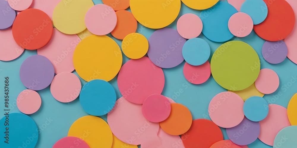 Poster A colorful background of many different colored circles
