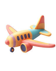 Naklejka premium Colorful and playful airplane toy design, perfect for children's illustrations and educational materials.